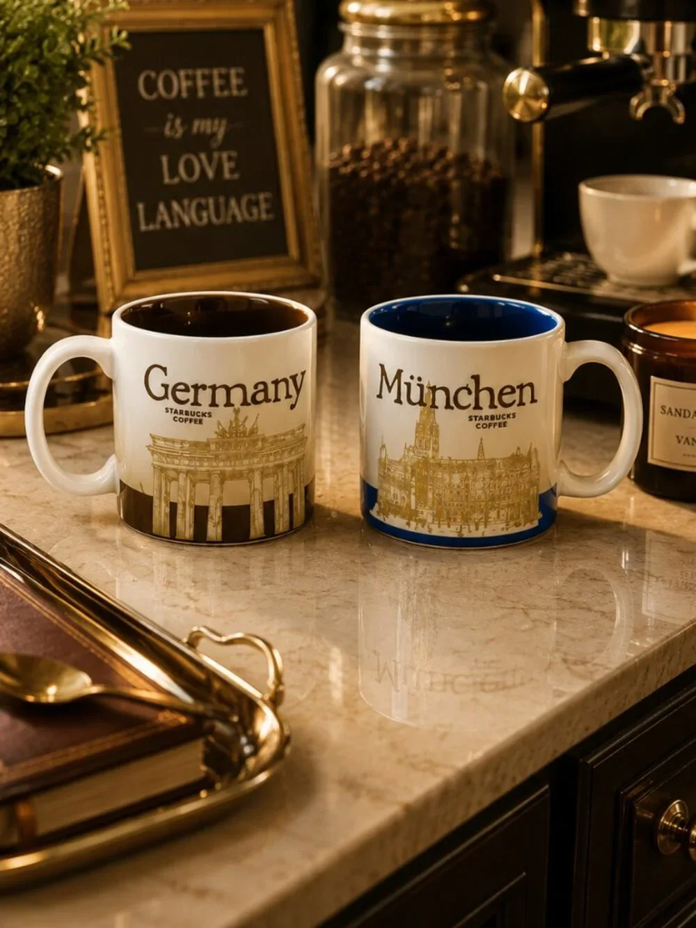 Vintage Starbucks Collector Series Munchen and Germany Mug Set